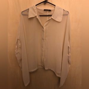 FOND Womens Top Button Down Shirt Blouse
